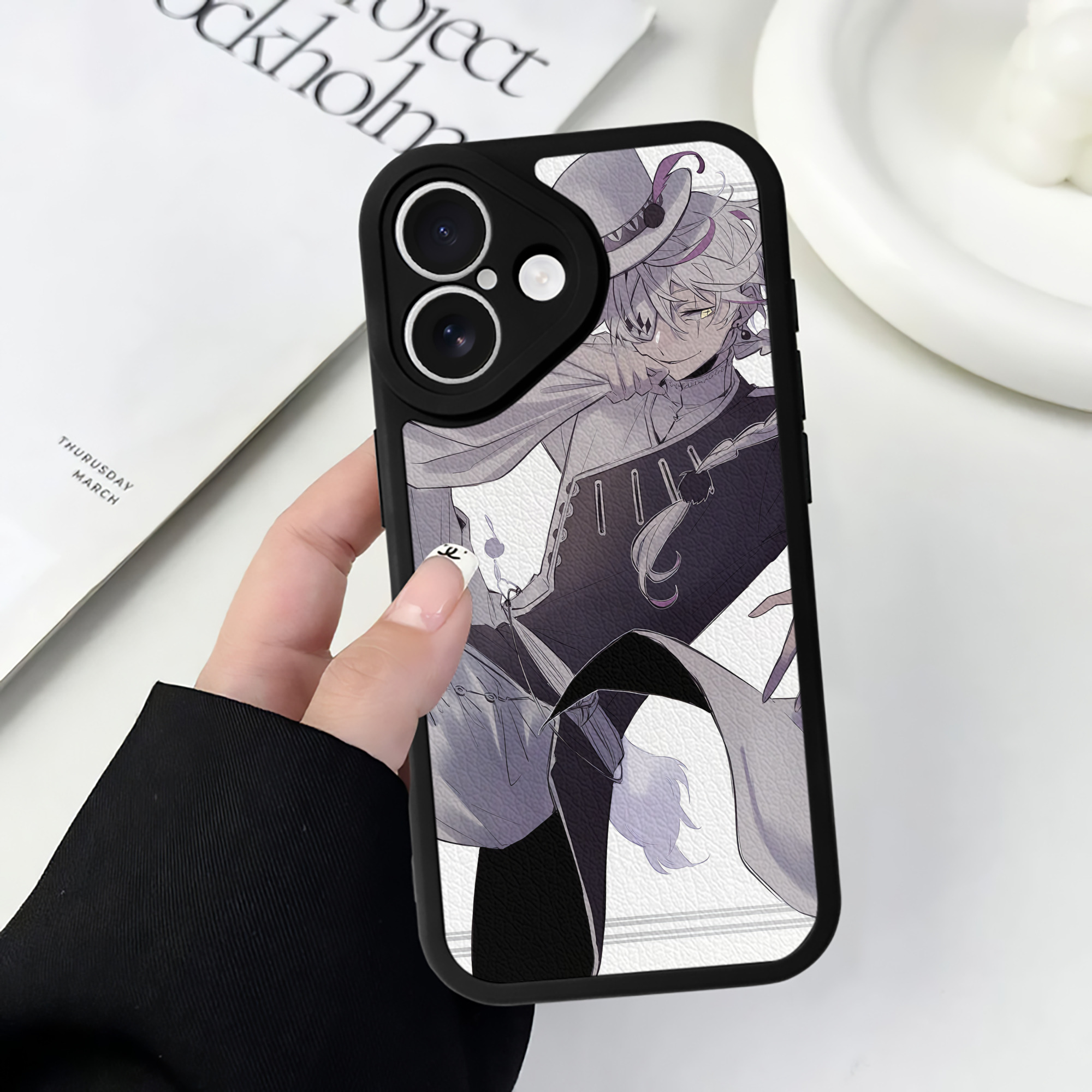 （画像用） 文豪ストレイドッグス Bungo Stray Dogs 【iPhone 16シリーズ対応】シリコンスマホケース（レザー調） 材質：シリコン